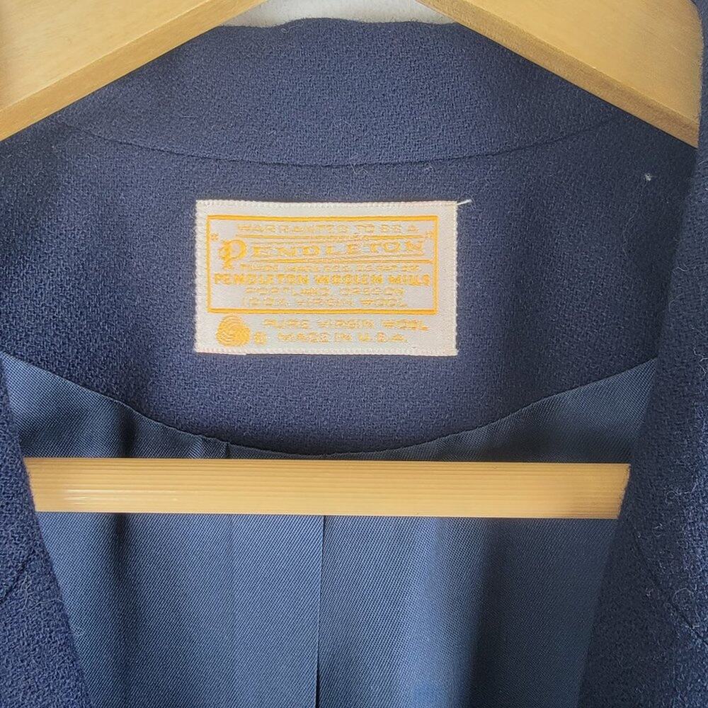 Vintage Pendleton One Button Virgin Wool Blazer B… - image 3